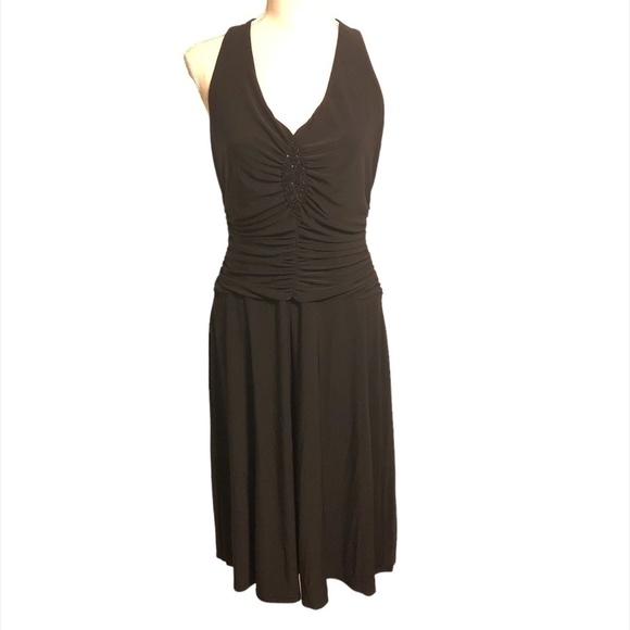 EVAN-PICONE Dress Women's Size 10 Black Sleeveless Halter Sequin Design - Picture 10 of 10